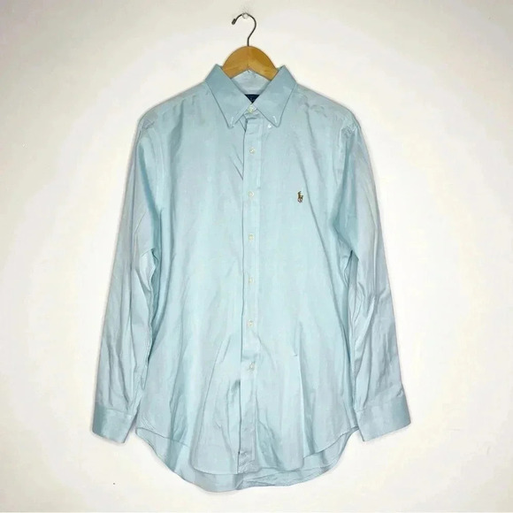 Ralph Lauren Blue Button Down Dress Shirt 16 Large - Picture 5 of 6